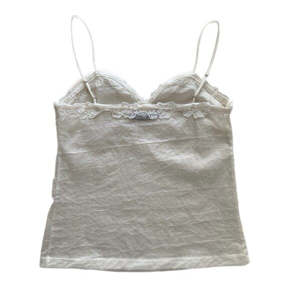 Designer Georges Hobeika Beautiful Romantic Bridal Lace Trim Camisole Size S/M - Picture 8 of 9